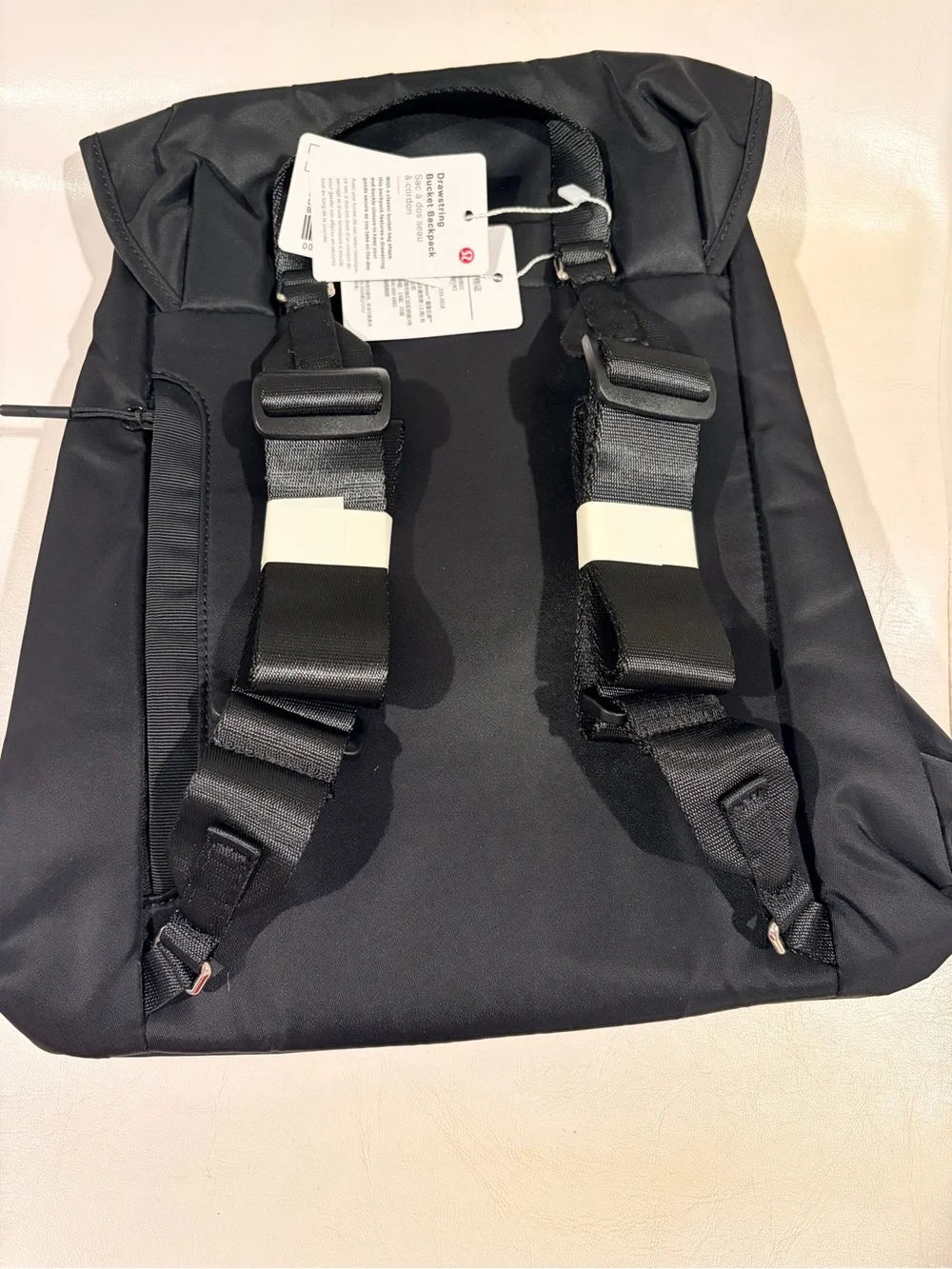 lululemon athletica Black Men's Roll-Top Backpack with Front Buckle